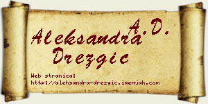 Aleksandra Drezgić vizit kartica